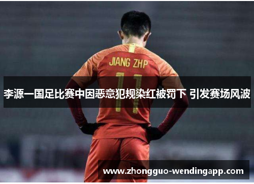 李源一国足比赛中因恶意犯规染红被罚下 引发赛场风波