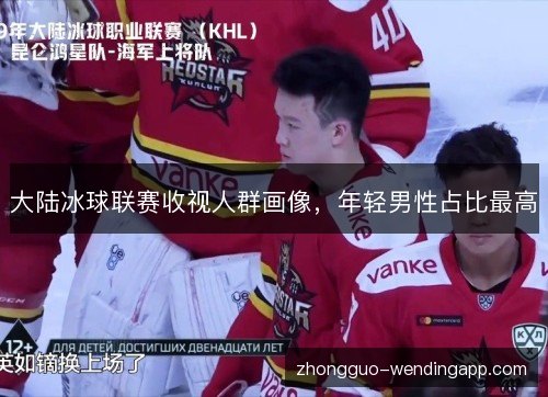大陆冰球联赛收视人群画像，年轻男性占比最高